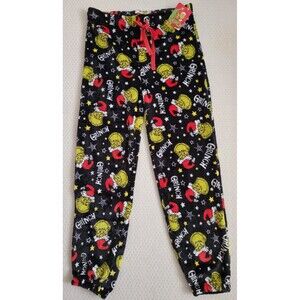 NWT Dr Seuss THE GRINCH Women's SUPER SOFT PLUSH pajama lounge sleep pants, S